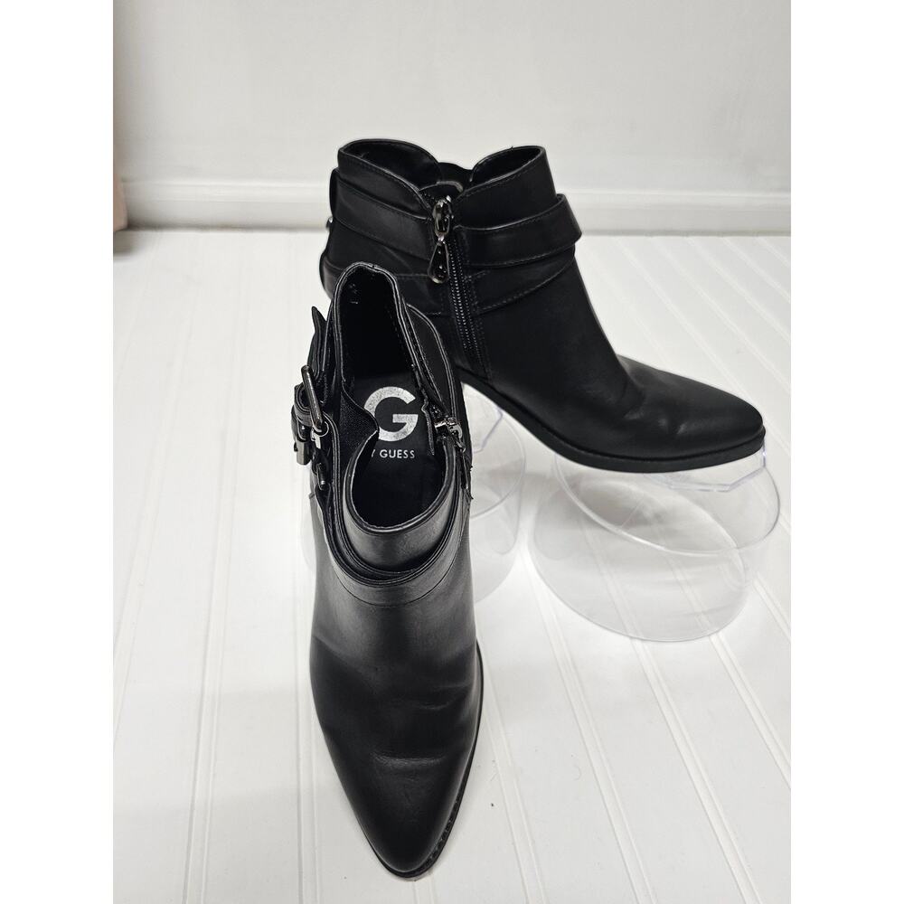Guess GBG Black Vegan leather cowgirl ankle boots size6.5